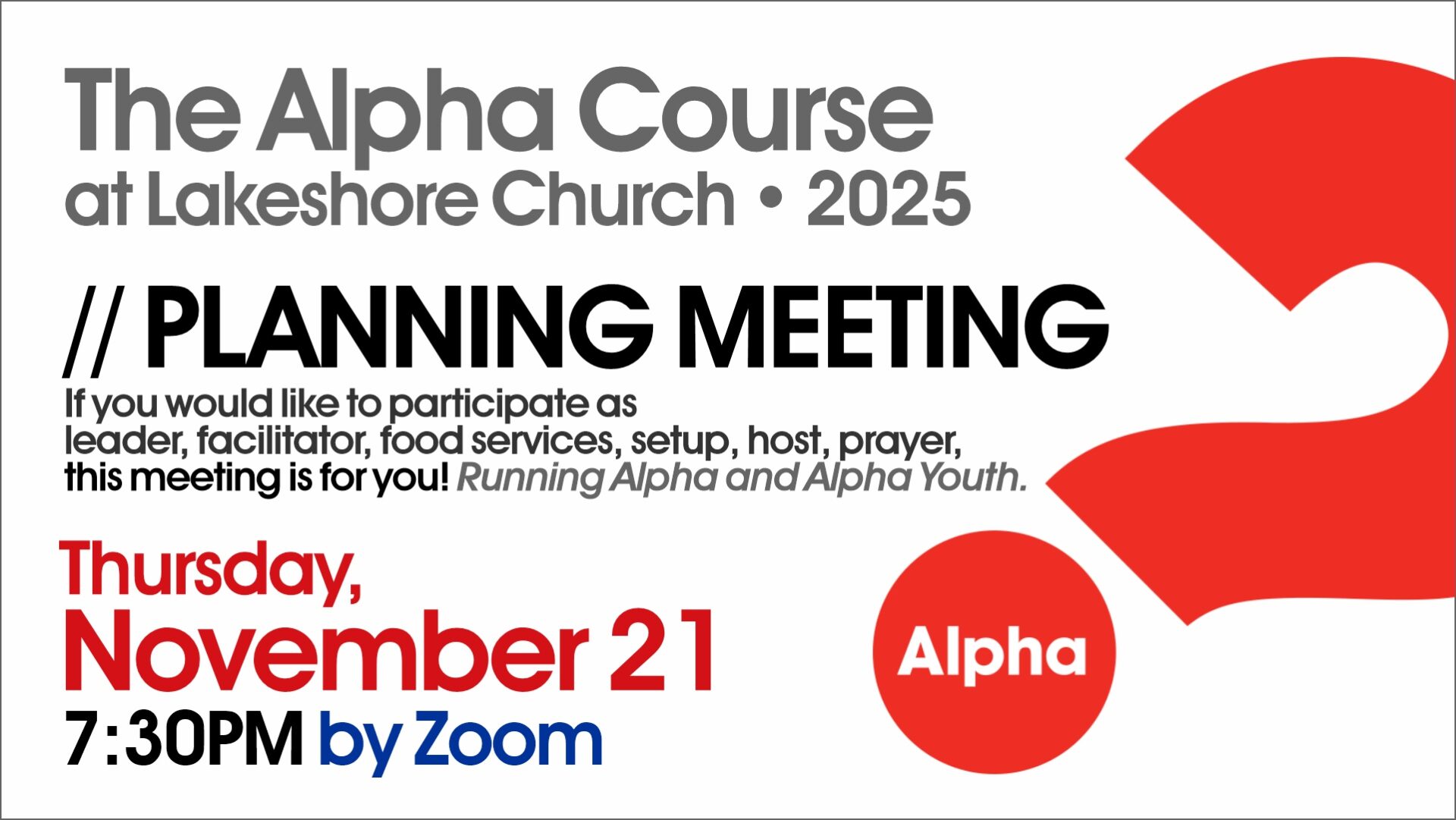 Featured image for “Alpha Course – Planning Meeting”