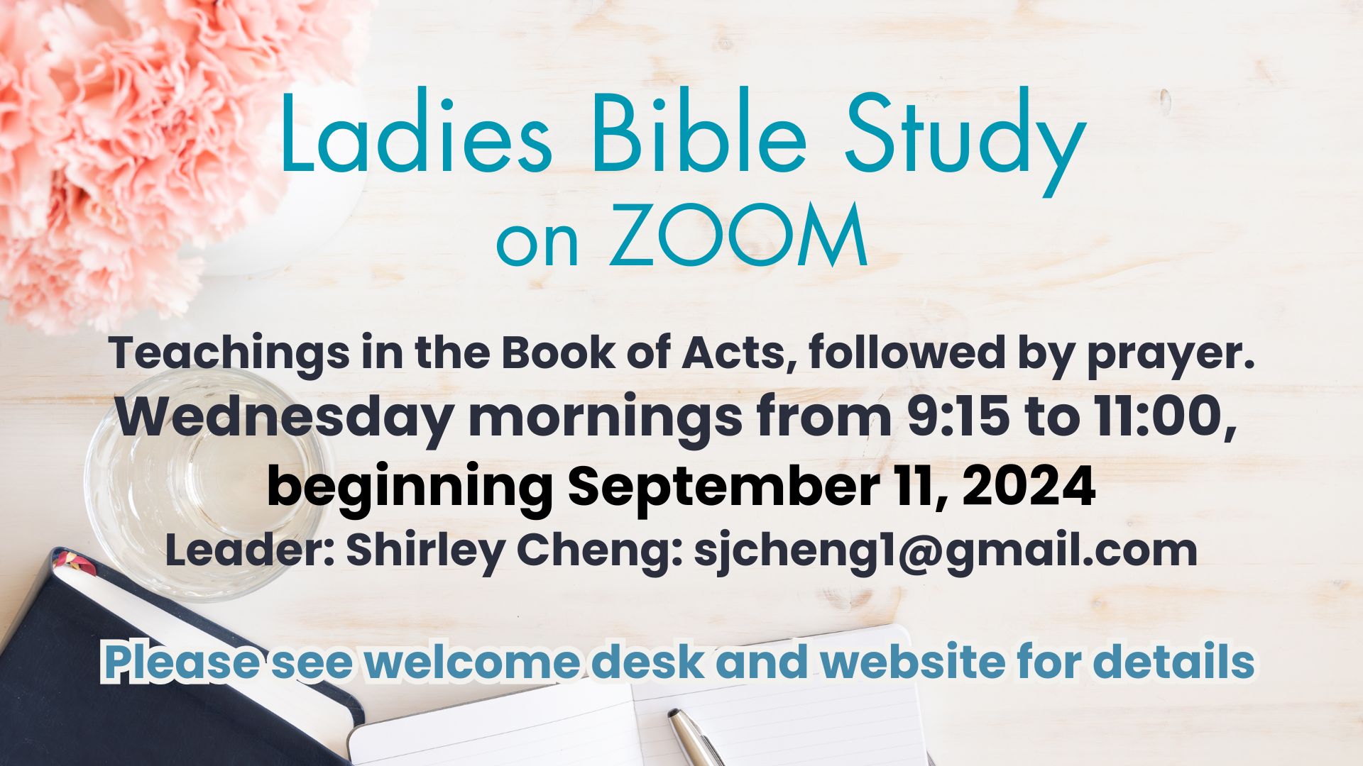 Featured image for “Ladies Bible Study on ZOOM”